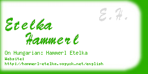 etelka hammerl business card